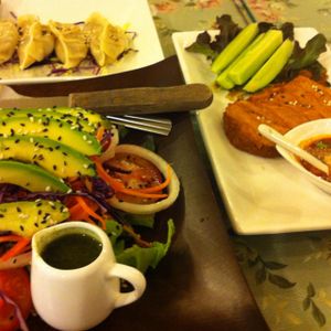 dinner for two at May Veggie Home in Bangkok