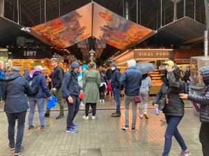 Entrance  at Mercado de La Boqueria in Barcelona