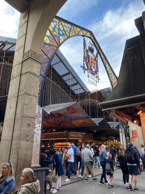 Entrada na La Boqueria  at Mercado de La Boqueria in Barcelona