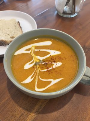 Pumpkin soup, very flavoursome   at Chickpea Bali  in Ungasan