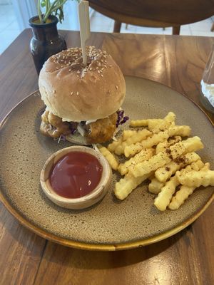 Cauliflower burger   at Chickpea Bali  in Ungasan