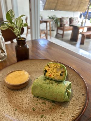 Tofu scramble wrap  at Chickpea Bali  in Ungasan