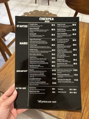 Menu July  at Chickpea Bali  in Ungasan