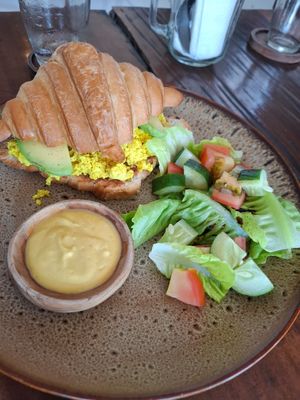 Breakfast croissant at Chickpea Bali  in Ungasan