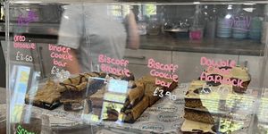 Vegan cakes and brownies  at Flissys Coffee Shop in Thurstaston