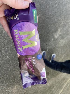 New vegan magnum 💙   at Flissys Coffee Shop in Thurstaston