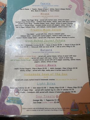 Veggie options on main menu  at Flissys Coffee Shop in Thurstaston