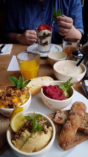 Two dishes from the special summer menu at Le Pain Quotidien - Philip Stockstraat in Bruges