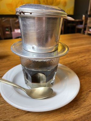 Vietnamese coffee with vegan condensed milk  at To80 vegan in Cologne