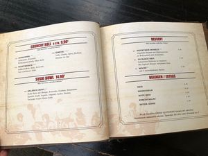 Speisekarte Dessert, Beilagen / menu desserts, sides  at To80 vegan in Cologne