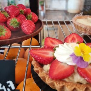 Strawberry pastry at Plant Dragon in Leuven