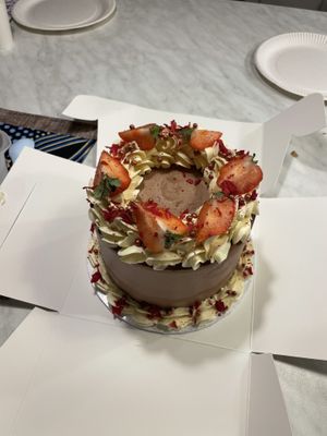 My vegan birthday cake   at Plant Dragon in Leuven