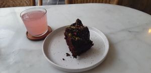 Chocolate cake at Plant Dragon in Leuven