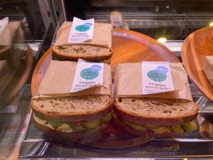 Vegan sandwiches at Think Coffee - Eighth Ave in New York City