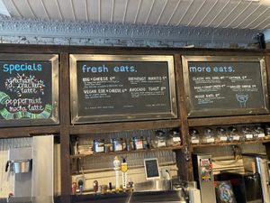 Menu board at Think Coffee - Eighth Ave in New York City