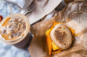   at Think Coffee - Eighth Ave in New York City