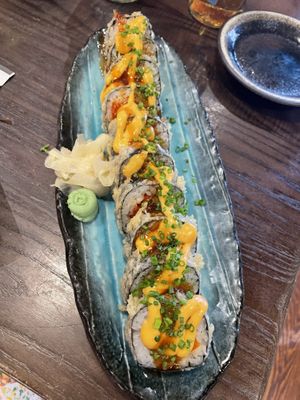 Vegan volcano roll sushi   at KIBOU Japanese Kitchen & Bar in Bristol