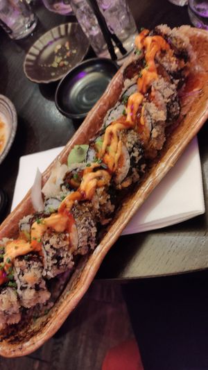 Vegan fried sushi at KIBOU Japanese Kitchen & Bar in Bristol