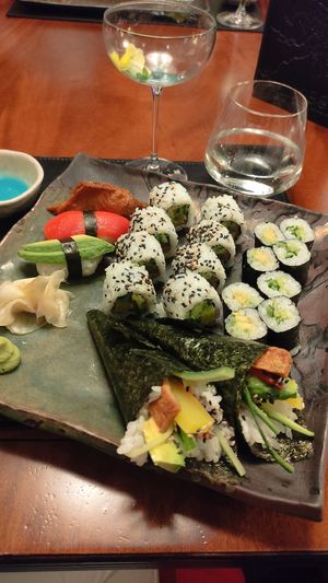 20 sushi platter (supposed to be sharing) at KIBOU Japanese Kitchen & Bar in Bristol