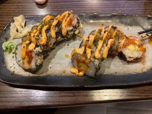 Volcano rolls - quite spicy at KIBOU Japanese Kitchen & Bar in Bristol