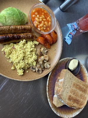 Vegan breakfast   at Kindness Cafe in Todmorden