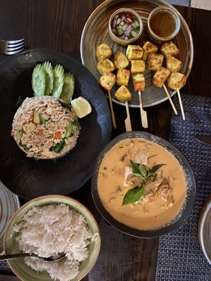Satay tofu skewers back  at Charm Thai in Dubai