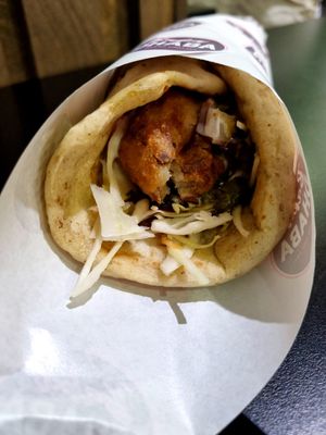 Aloo Tikki Wrap at Baba Dhaba in East London