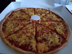 Vegan bolognese pizza at Milan Takeaway in South Shields