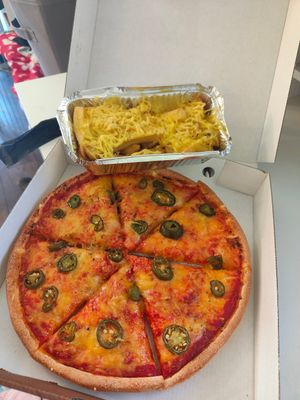 Tomato garlic bread with vegan cheese and jalapenos n vegan cheesy chips 😋 at Milan Takeaway in South Shields