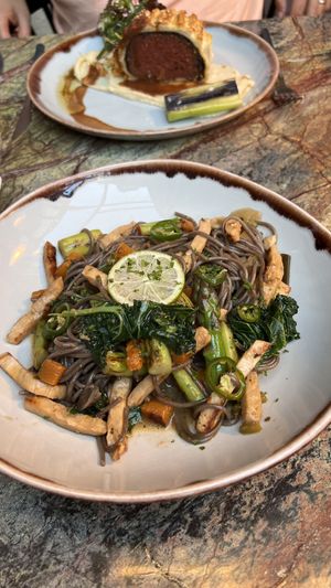 Soba Noodles & Tofu Wellington  at Jardineiro - Vegan Kitchen in Porto