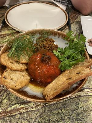 slow roasted tomato starter   at Jardineiro - Vegan Kitchen in Porto
