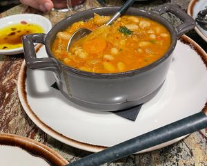 Tripas, white bean stew. Very good.   at Jardineiro - Vegan Kitchen in Porto