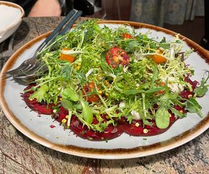 Beet carpaccio, very tasty.  at Jardineiro - Vegan Kitchen in Porto