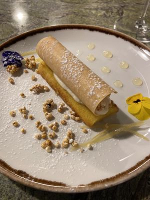 Cannelloni with lemon sponge   at Jardineiro - Vegan Kitchen in Porto