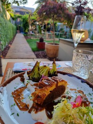 "Meat loaf" type of dish at Jardineiro - Vegan Kitchen in Porto