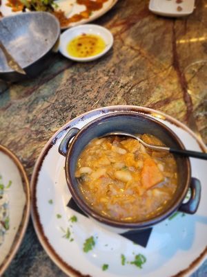Traditional Portuguese “tripe” dish   at Jardineiro - Vegan Kitchen in Porto