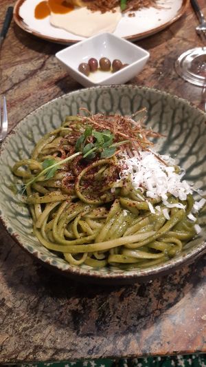 Spinach tagliatelle at Jardineiro - Vegan Kitchen in Porto