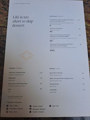 Menu at Jardineiro - Vegan Kitchen in Porto