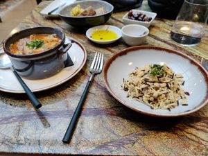 A kind of soup with rice at Jardineiro - Vegan Kitchen in Porto