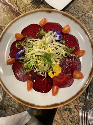 Beet carpaccio   at Jardineiro - Vegan Kitchen in Porto