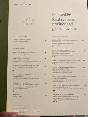 Menu April 2024  at Jardineiro - Vegan Kitchen in Porto