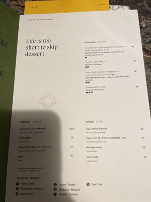 Menu April 2024  at Jardineiro - Vegan Kitchen in Porto