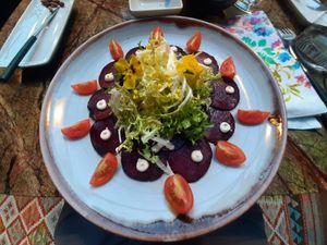 Beetroot carpaccioo  at Jardineiro - Vegan Kitchen in Porto