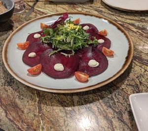 Beet carpaccio   at Jardineiro - Vegan Kitchen in Porto