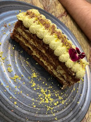 pistachio tiramisu - good! at Jardineiro - Vegan Kitchen in Porto