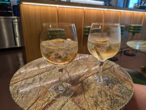 Port tonic in the bar at Jardineiro - Vegan Kitchen in Porto