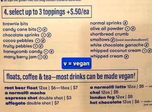 v = vegan at Normal Ice Cream in Salt Lake City