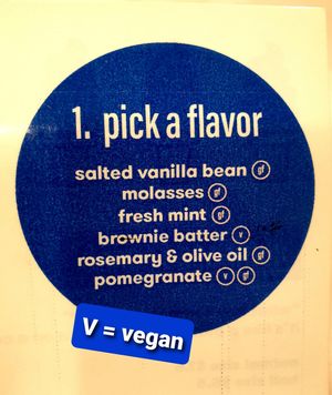 v = vegan at Normal Ice Cream in Salt Lake City