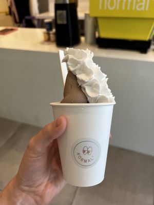 Oreo with coconut whipped cream   at Normal Ice Cream in Salt Lake City