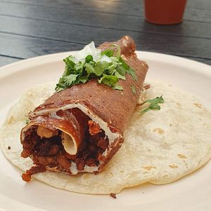 Sus costras son las mejores y el queso completamente vegano  at Vegangos in Mexico City